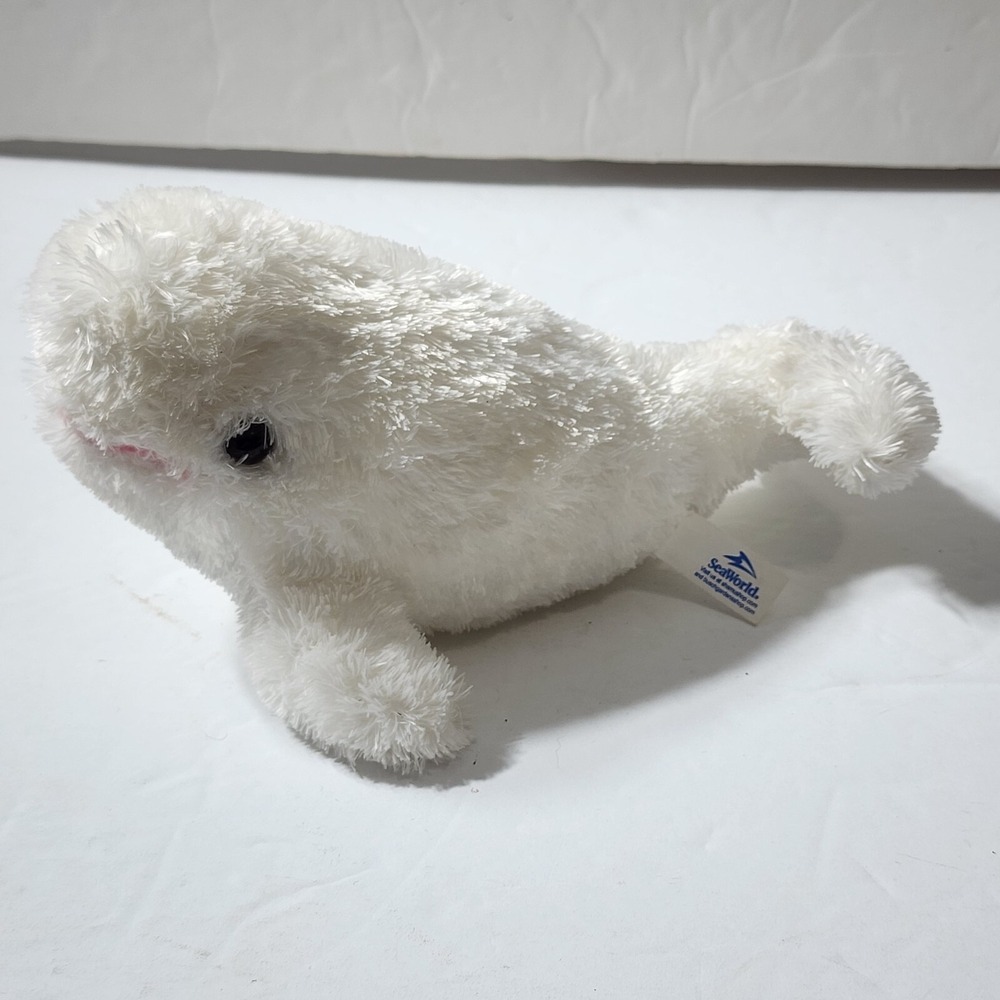 SeaWorld White Beluga Whale Sea Animal Plush Small 7 Inch Toy